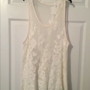 Off white sleeveless top